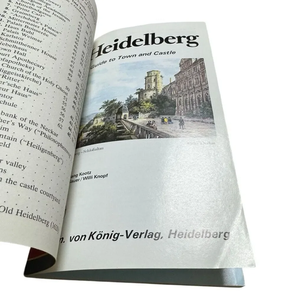 Heidelberg City Guide In Color With Foldout Map in back